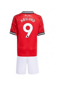 Manchester United Rasmus Hojlund #9 Babytruitje Thuis tenue Kind 2025-26 Korte Mouw (+ Korte broeken)